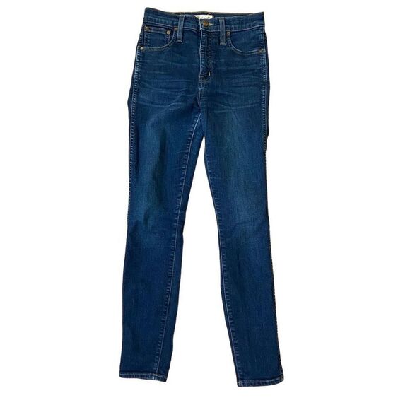 Madewell 10” High Riser Skinny Skinny Jeans Dark Wash Size 25 - Picture 6 of 6